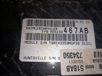 2010 Jeep Commander Computadora de motor ECU ECM P05150467AB/P68060518AB