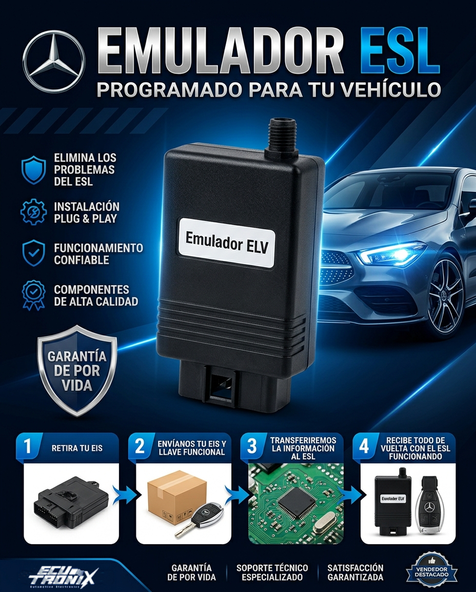 Servicio de programación de emulador para bypass/bloqueo de dirección ESL — W204 / W207